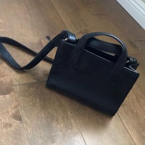 Faux leather black bag